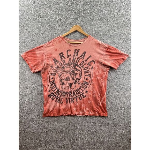 Archaic Royal Virtue Honor Glory Destroy Tradition Pink Peach T-Shirt Size 3XL - Picture 1 of 4